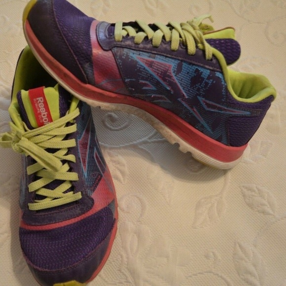 Kids Reeboks Multicolored Pre-Owned Size 5.5 - Picture 3 of 6